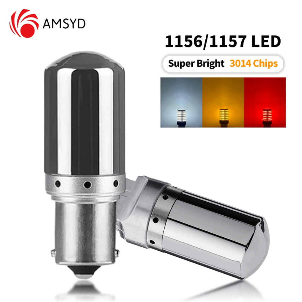 

50 шт., 1156 Ba15s T20 светодиодный P21W W21W PY21W 3014 144smd