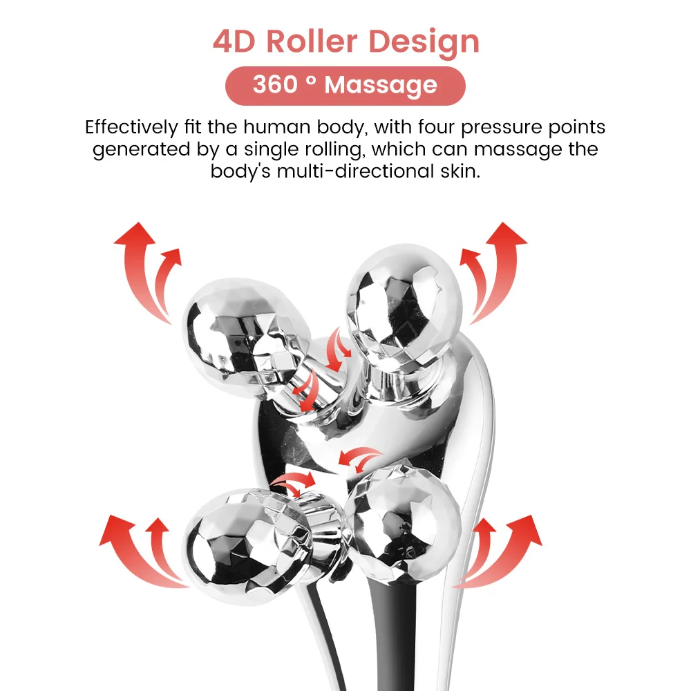 Роликовый массажер 4D для подтяжки лица вращение на 360 градусов