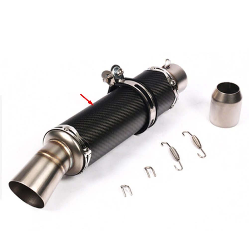 

Motorcycle Exhaust Muffler Stainless Steel ID:51mm Length 380mm Exhaust Pipe FOR YAMAHA FZ6 YBR 125G XSR 250 FOR HONDA CRF 450R