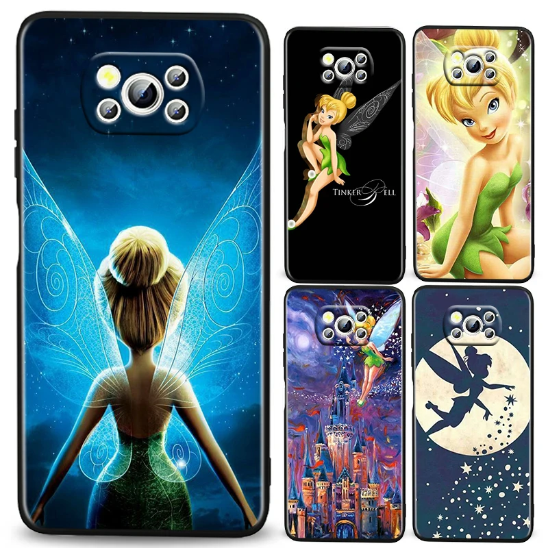 

Disney Tinker Bell For Xiaomi Civi Mi Poco X3 NFC F3 GT M4 M3 M2 X2 F2 Pro C3 F1 Silicone Black Soft Phone Case