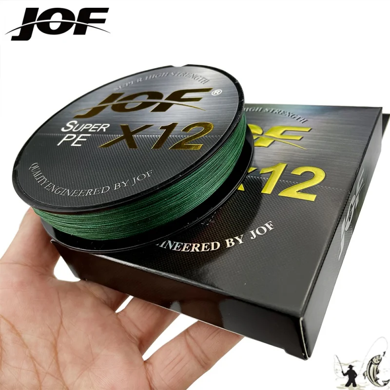 

JOF Fishing Line 500M 300M 100M 12 Strands 0.147-0.40mm Strong Durable Braid PE Line For Saltwater Freshwater