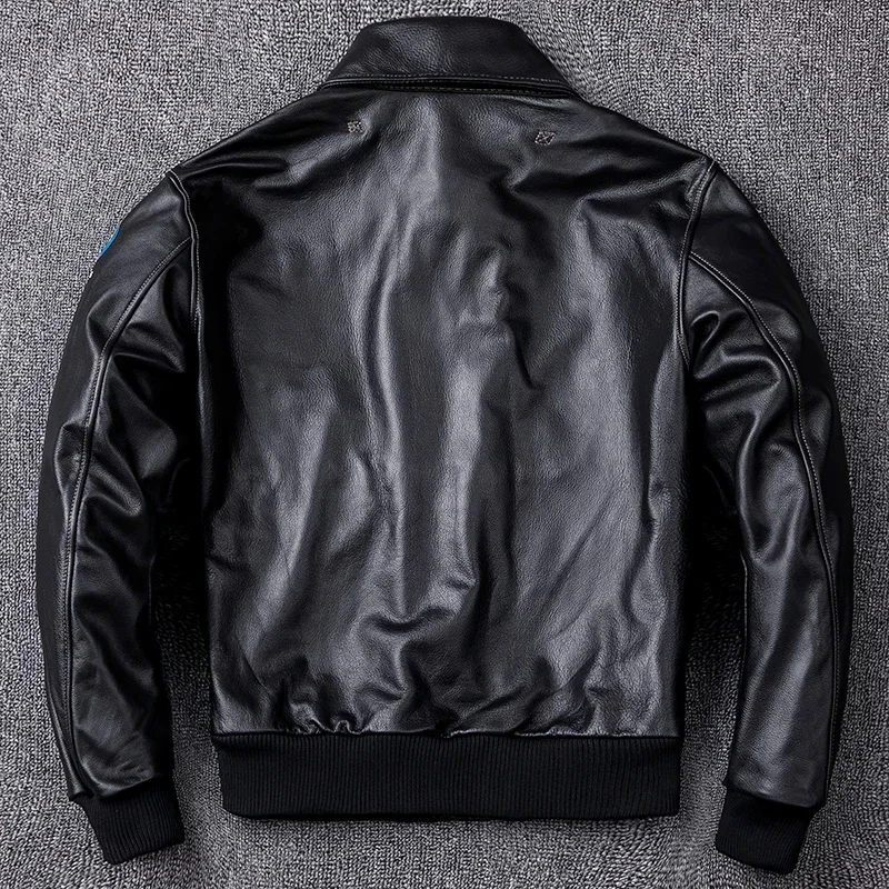 Бесплатная доставка мужская куртка из натуральной кожи военная для пилота