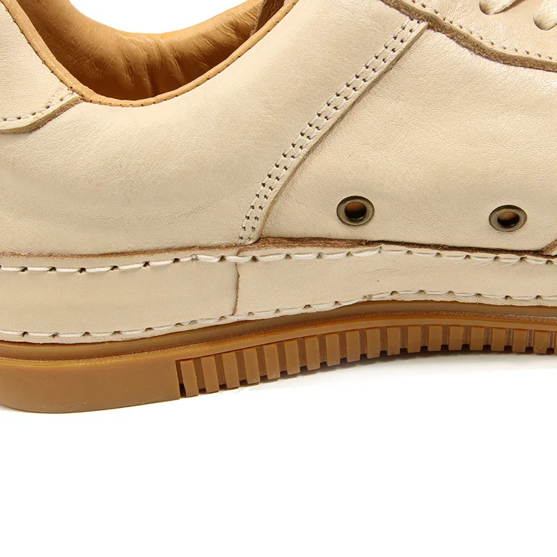 Мужские белые кожаные кроссовки Goodyear Welt — повседневная модная обувь в винтажном