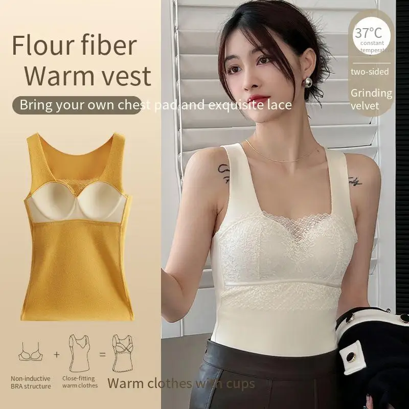 

New To Europe and America In Autumn and Winter, Lolita Warm Plush Vest Without Steel Ring, Sexy Bra, Women's Underwear