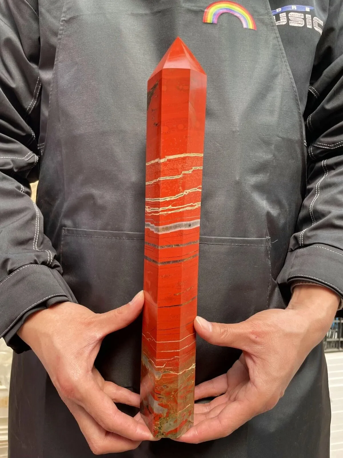 Большой Размер Хрустальная башня из красной яшмы, одноточечная колонна, кварц Рейки, драгоценный камень для исцеления палочки, украшение для дома уайт елена уайт елена служение исцеления 2 изд уайт