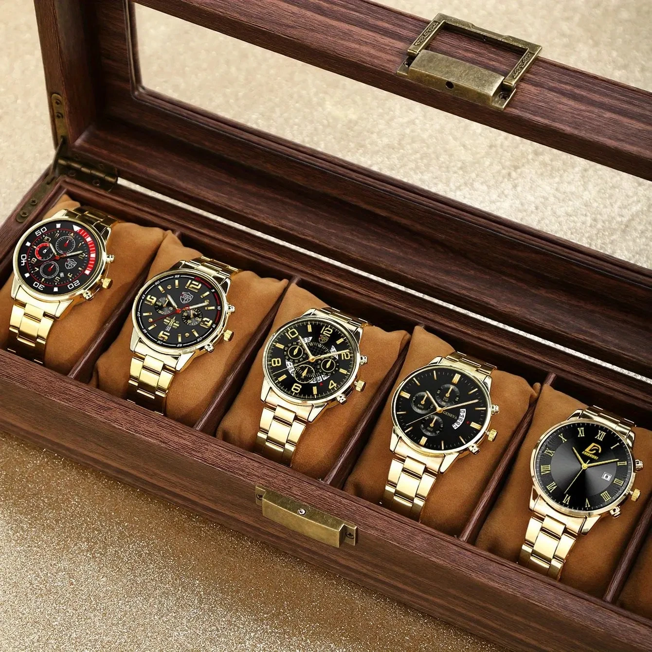 Часы наручные WishWatch мужские с календарем Элегантные повседневные Роскошные