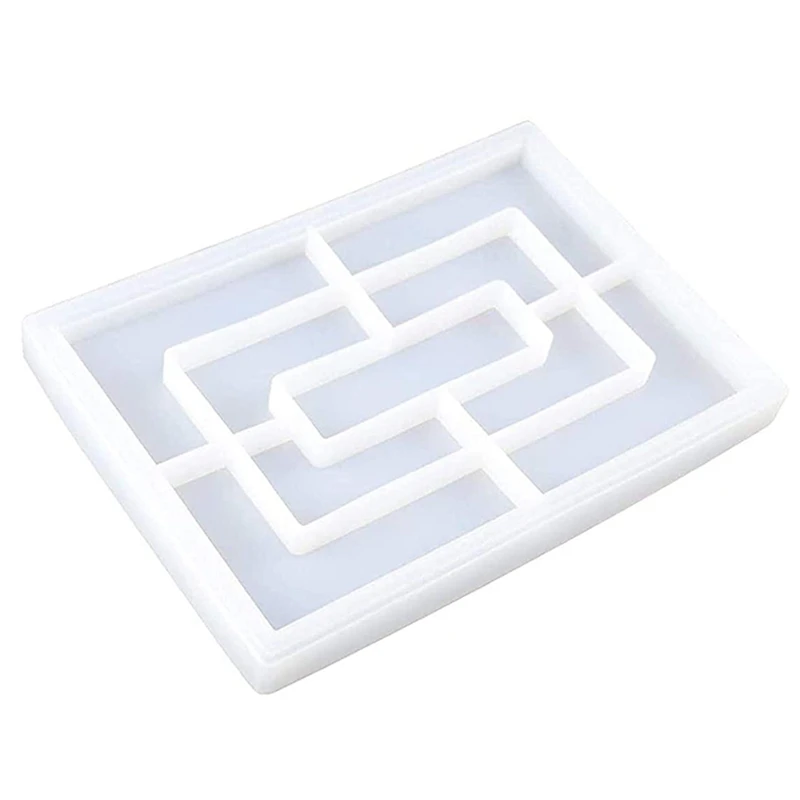 Прямоугольная форма для поддонов на роликах силиконовая большая из эпоксидной