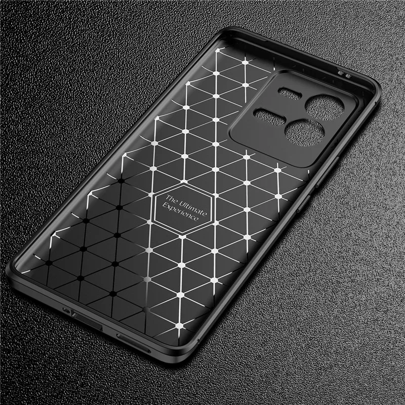 Matte Carbon Fiber Case For iQOO 10 Pro Cover Soft TPU Silicone Cover for Vivo iQOO 10 Bumper Vivo iQOO 10 Pro 6.78 inch