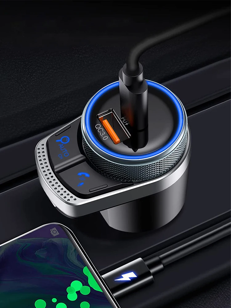 Bluetooth 5.1 FM Transmitter Auto Scan 