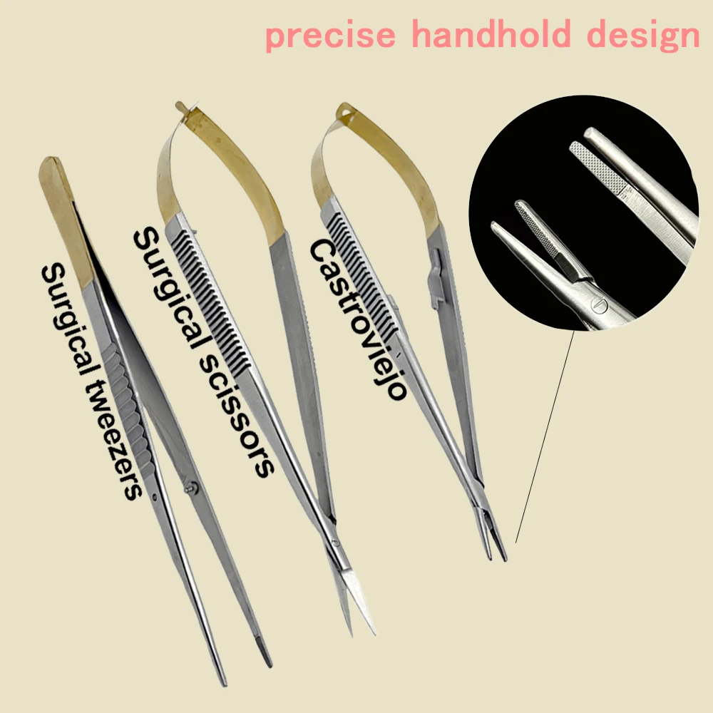 18 см держатель иглы Castroviejo стоматологический хирургические ножницы