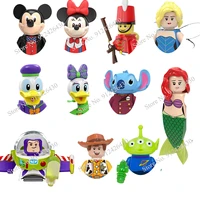 disney mini action toy figures building blocks cartoon dolls toy story mickey mouse winnie the pooh frozen stitch donald duck