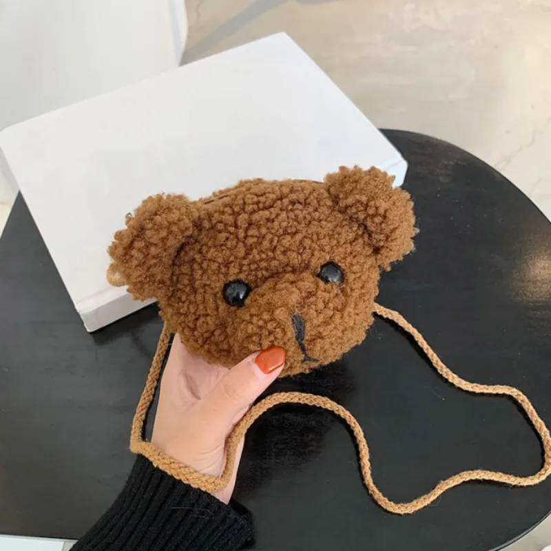 

Cute Bear Plush Shoulder Bag for Children Kids Cartoon Messenger Bags Kawaii Plush Purses Girls Stuffed Toys Animals Backpack