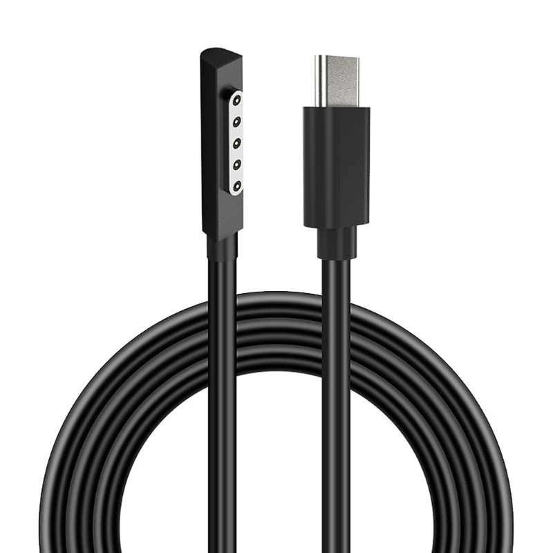 

F3KE Flexible Surface Connect to USB C Charging Cable Replacement for Surface Pro 1 2RT Laptop 59inch Charge Cable Accessory