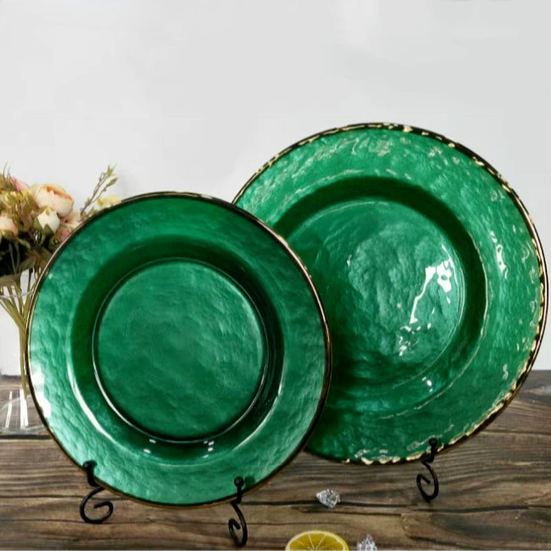 

Glass plate, western food plate, fruit plate, salad bowl, dessert plate, snack plate, bread cake plate and decorative plate