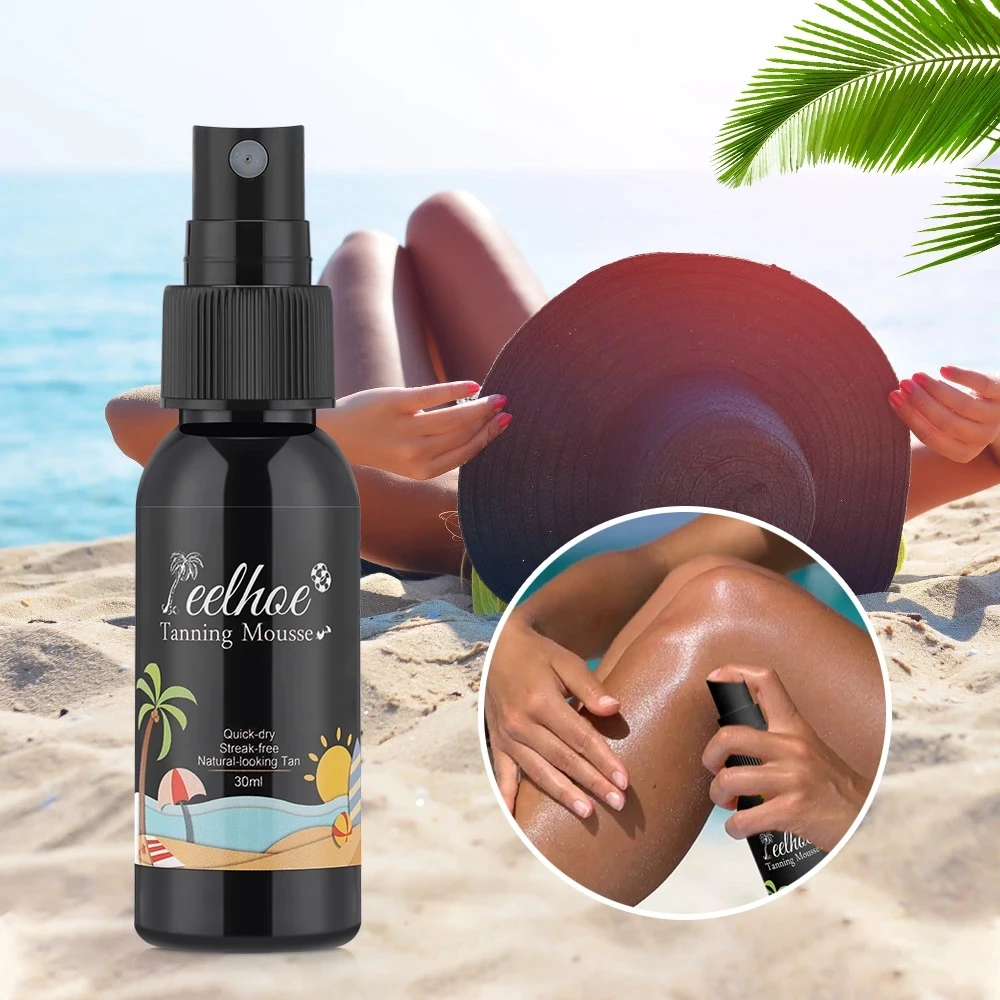 

30ml Self Tanning Mousse Spray Fast Body Face Self Tanner Fake Tan Cream Solarium Makeup Foundation Bronzer Nourishing Lotion