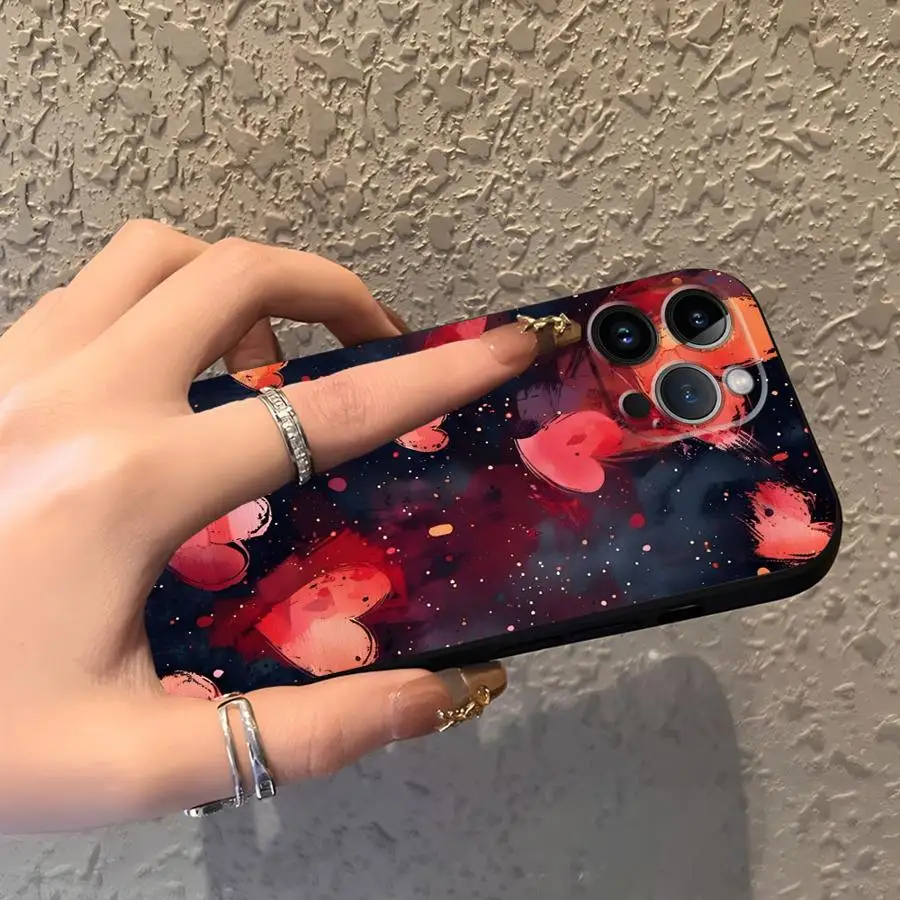 Фото Мягкий чехол для телефона с рисунком любви для iPhone SE 7 8 14 X XS XR 11 17Air 12 15 Plus 13 Mini 17 16 Pro Max №3