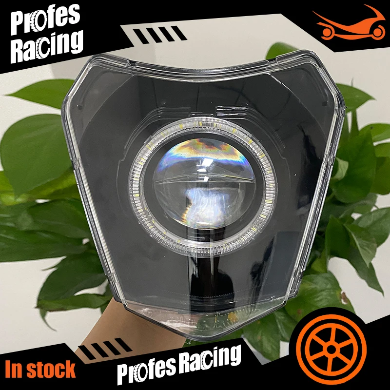 

Motorcycles New Headlights Round LED Wick New Motocross Headlamp Supermoto Fairing For EXC SXF MX Dirt Bike Enduro 2019