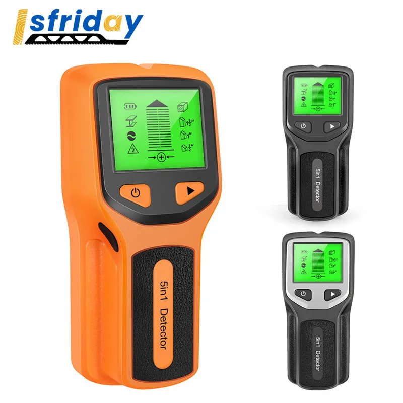 

Professional 5 In 1 Metal Detector Find Metal Wood Studs Voltage Live Wire Detect Wall Scanner Electric Box Finder Wall Detector