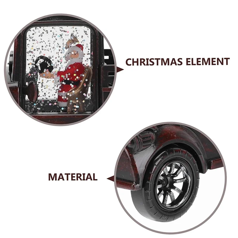 Ночник Санта-Снежный Шар Винтаж Грузовик Рождественский Настольный Фонарь