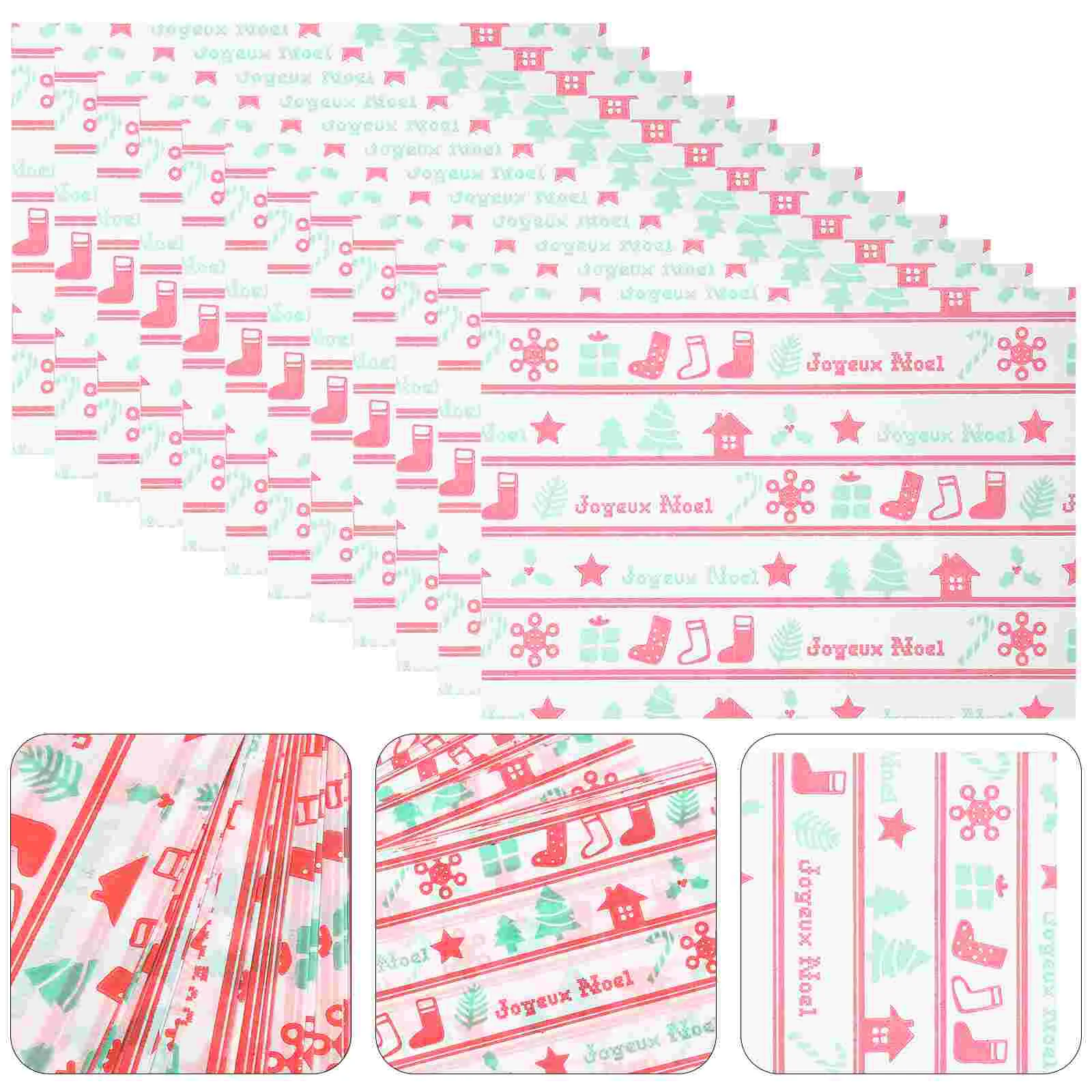 

500 Sheets Christmas Sweets Wrappers Christmas Treats Wrapper Nougat Packing Paper Candy Wrapping Paper Nougat Wrappers