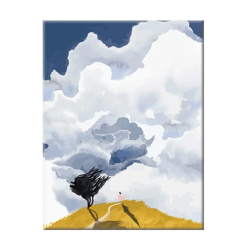 

3459Ann-Tulip diy digital oil painting oil painting acrylic flower painting explosion hand-filled landscape painting