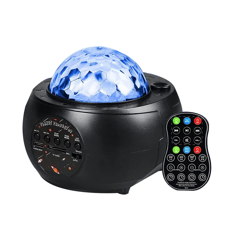 

LED Night Light Projector, 3 In 1 Music Galaxy Projector, 10 Planets Projector, Water Wave Starry Star Light Projector