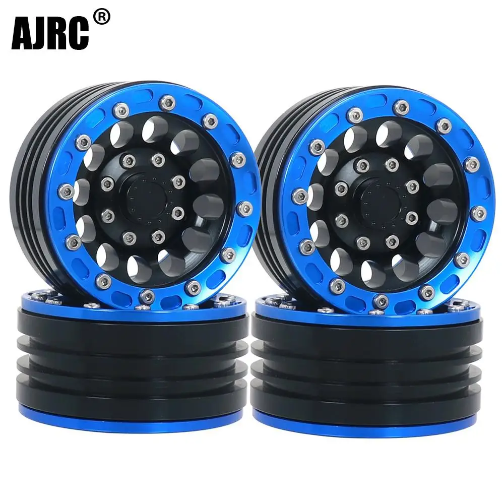 

4pcs 1/10 Rc Rock Crawler Aluminum Alloy 1.9 " Beadlock Wheel Rims For Axial Scx10 Rr10 Wraith 90048 90018 Trx4 D90 Rc Car Parts