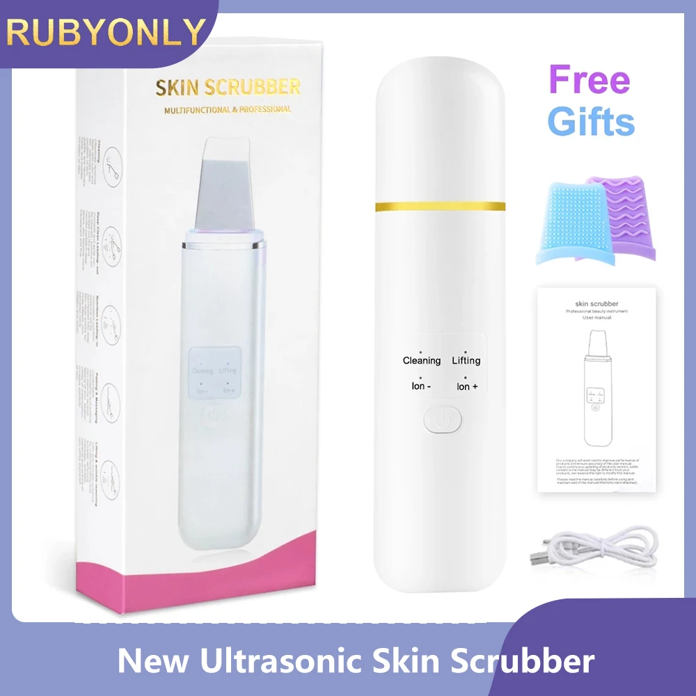 

Новый ультразвуковой очиститель кожи для лица Ион акне угрей очиститель пилинг очиститель для лопаты Массажер для подтяжки лица машина мас...