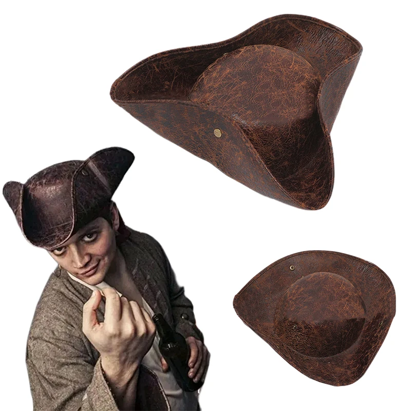 

Кепка для костюма на Хэллоуин, коричневые кепки, аксессуары для косплея, Кепка из искусственной кожи, коричневая шапка для взрослых мужчин и...
