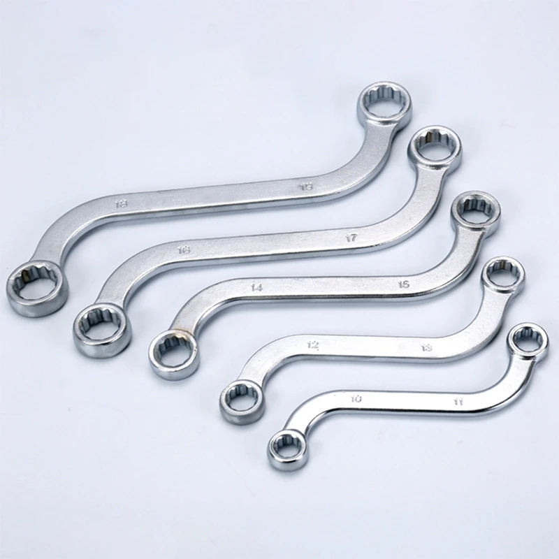 В комплект входят гаечные ключи S-типа 10-11 мм 12-13 14-15 16-17 и 18-19 инструменты для