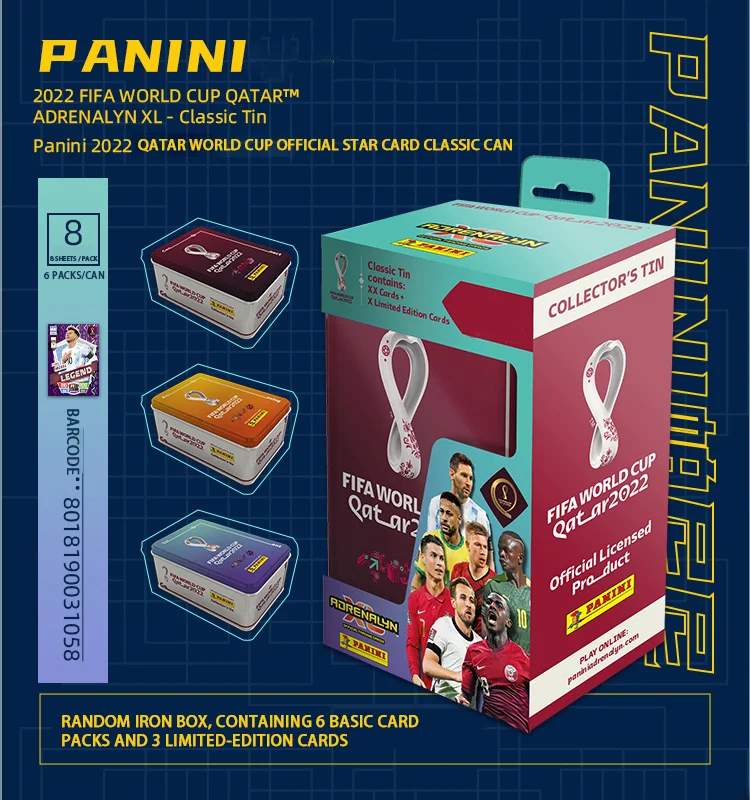 2022 Panini Катар Чемпионат мира по футболу звезда карточная коробка Футбольная