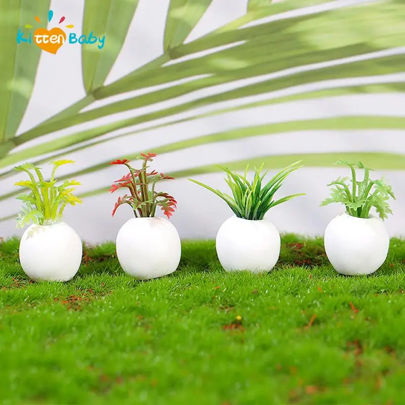 

1:12 Doll House Miniatures Mini Potted Plant Flowers Pot DollHouse Decor Bonsai Landscape DIY Sand Table Plant Model