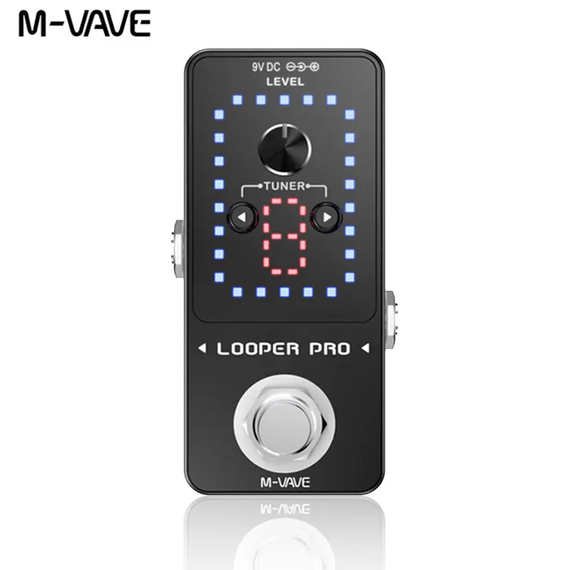 Новая стильная педаль для гитарных эффектов M-VAVE Looper Pro 9 петель 40 минут записи с