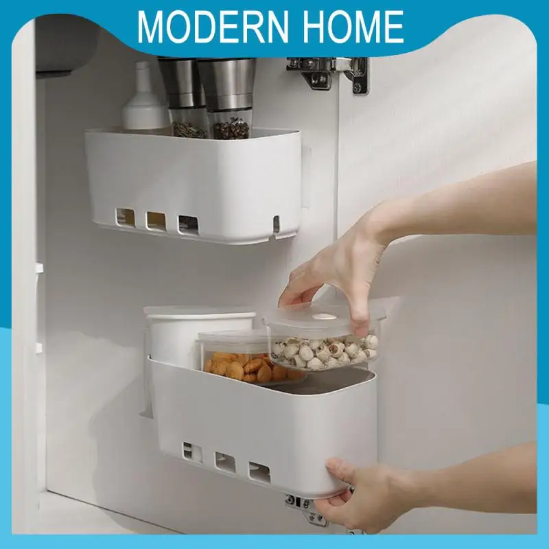 

Non-perforated Drawer Type Cabinet Shelf Multi-function Pull-out Storage Storage Box Pp Storage Rack Kitchen Cabinet Seam-free