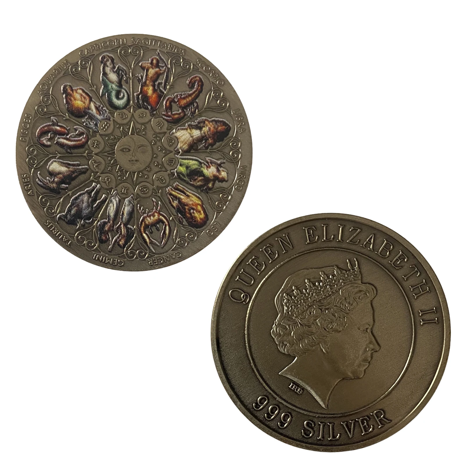 

Collectible Coins British Queen Elizabeth II Original British Coins Round Medallion Iron Coins Souvenir Gift For Anniversary