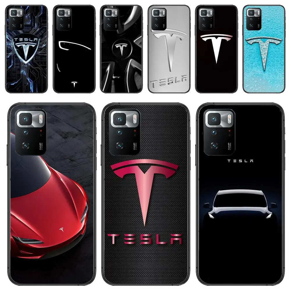 

New Energy Car Tesla New Fashion Phone Case For Redmi 9 9A 7A 10 8A 10A 8 Note 11 10S 7 11S Plus POCO X3 Pro Luxury Soft Covers
