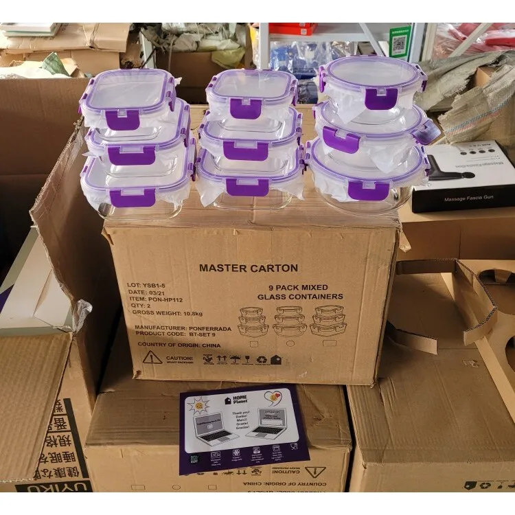 ! 9-Piece Crisper Set High Temperature Resistance Oven Microwave up to-20 ℃ to 450