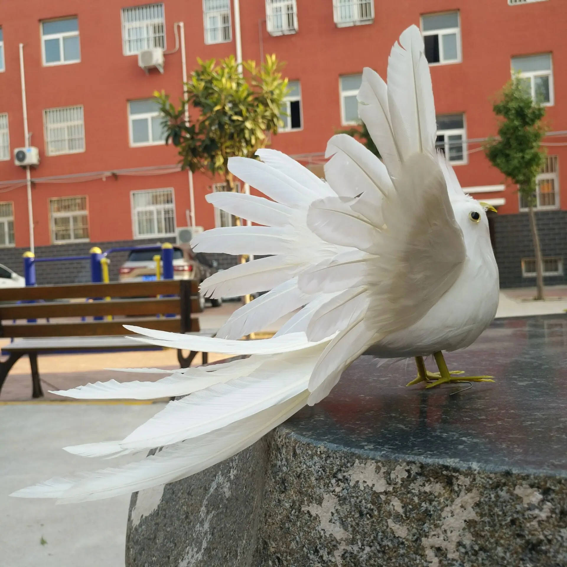 

real life foam&Feathers wings Bird model Handicraft Home Garden Decoration Gift About 25cm