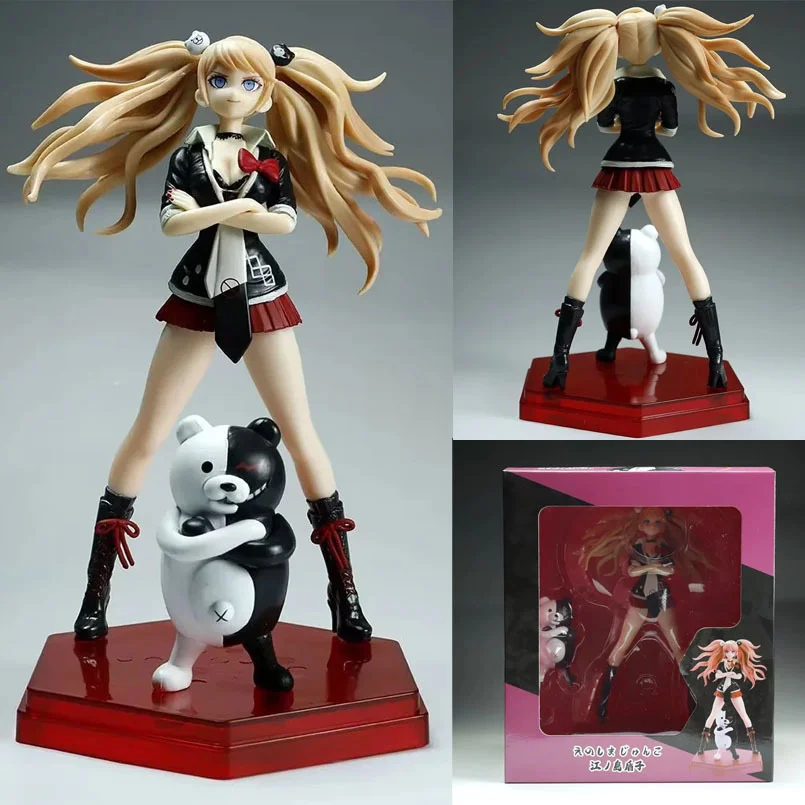 

18cm Anime Danganronpa: Trigger Hap Figure Monokuma Enoshima Junko PVC Action Figure Model Collectible Model Doll Toy for Gifts