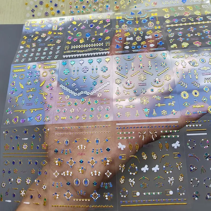 24 шт., самоклеящиеся Слайдеры для дизайна ногтей