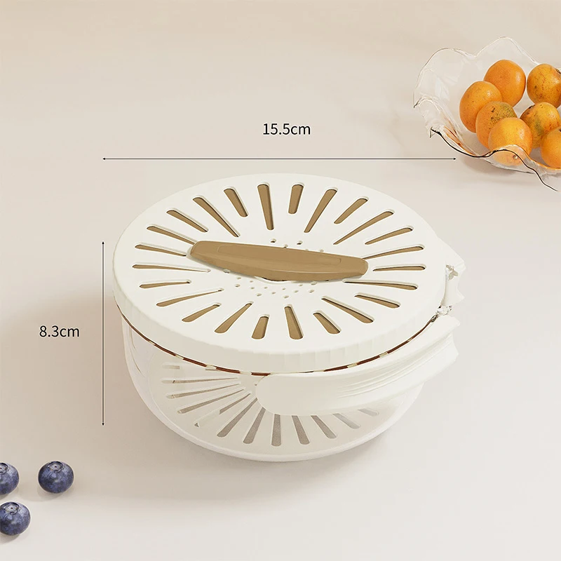 

Ситечко для фруктов 2 в 1, сливное и ситечко, многофункциональная сливная корзина, корзина для мытья фруктов и овощей с крышкой, миска для инструментов