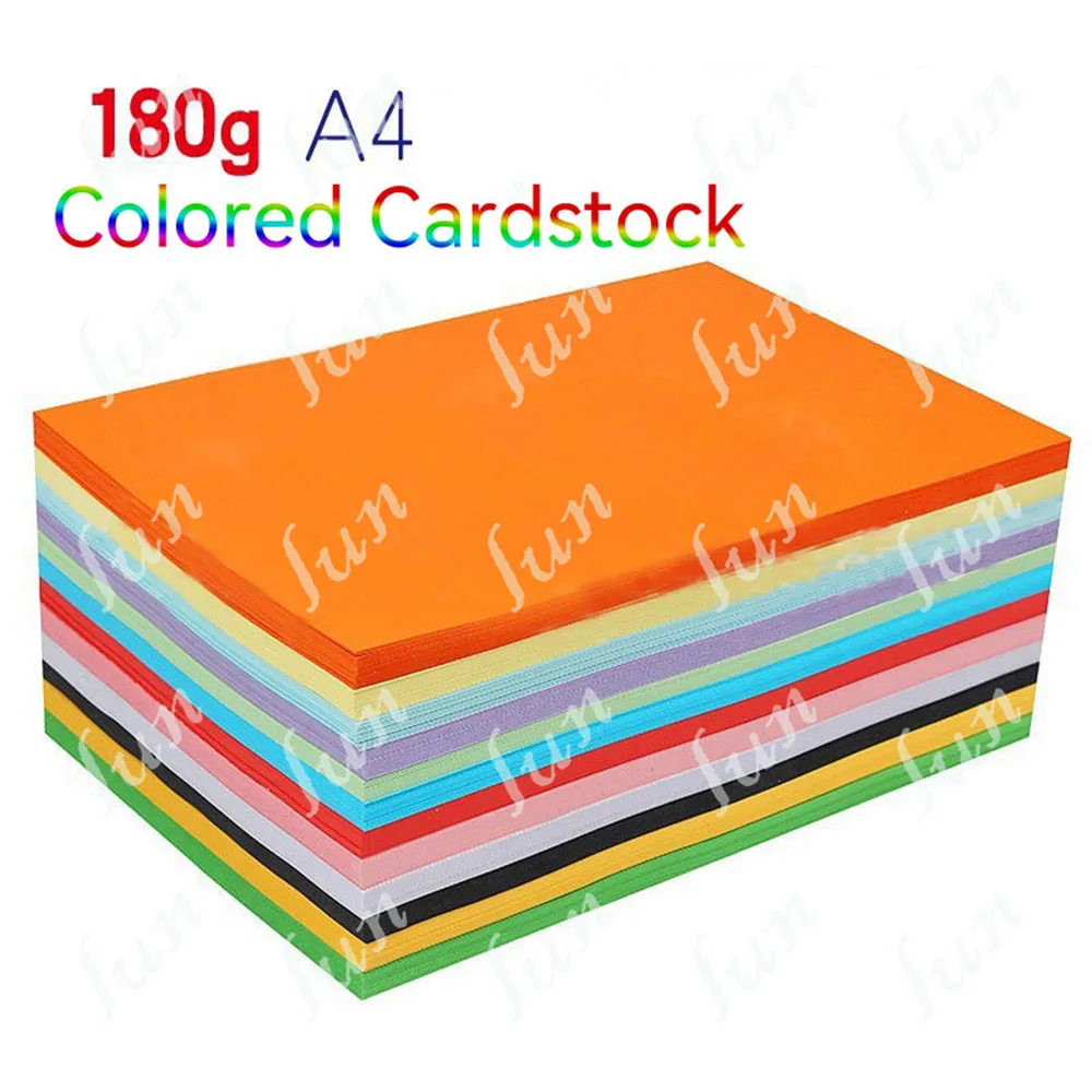 

New A4 Size 180gms 6 Pieces Color Card Paper Colored Cardstock Printing Paper Cutting Die Coloring Drawing Painted Card Making