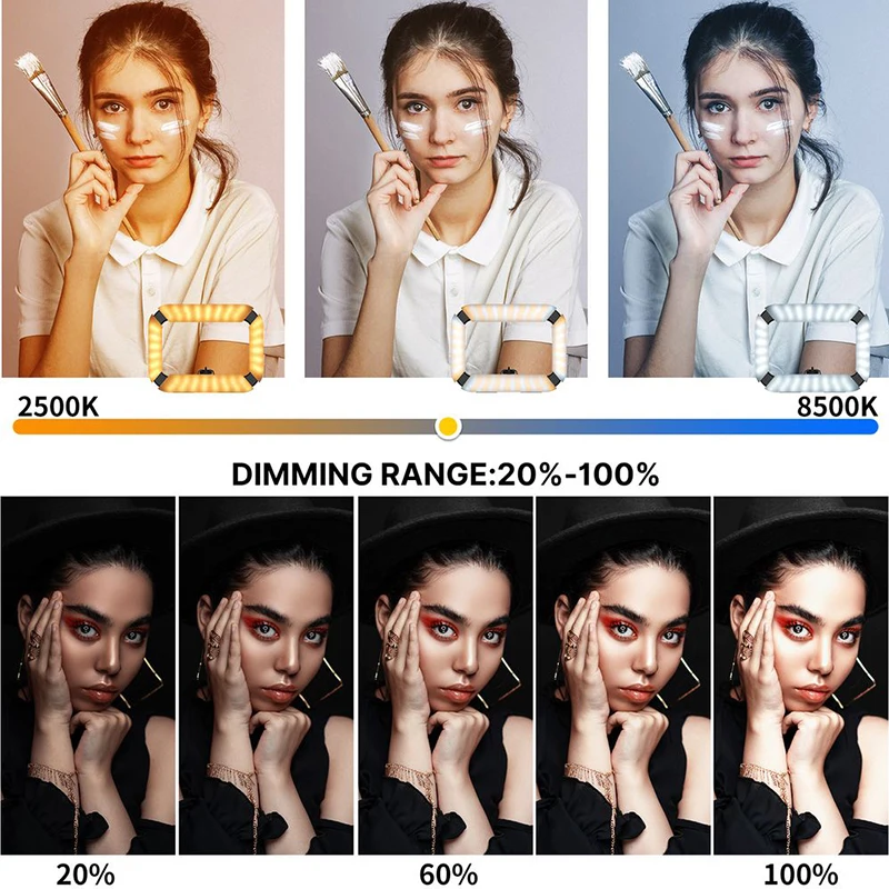 Светодиодный кольцесветильник светильник Ulanzi для смартфона 2 в 1 с холодным