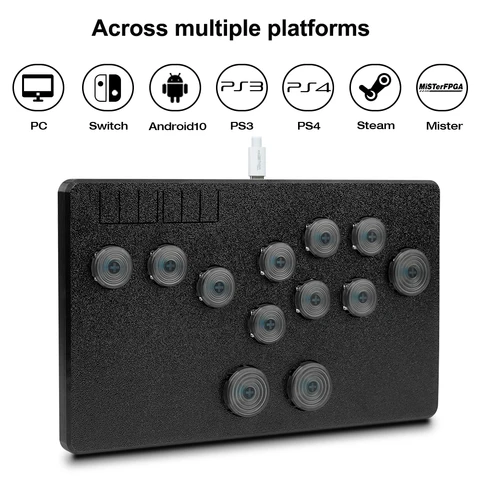 Flatbox Rev5 аркадный контроллер для ПК, мини-контроллер Hitbox для PS4/PS3/Steam/mr/Nintendo Switch