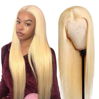 blonde straight synthetic lace frontal wigs for black long lace front wig natural hairline synthetic wig with babyhair daily use