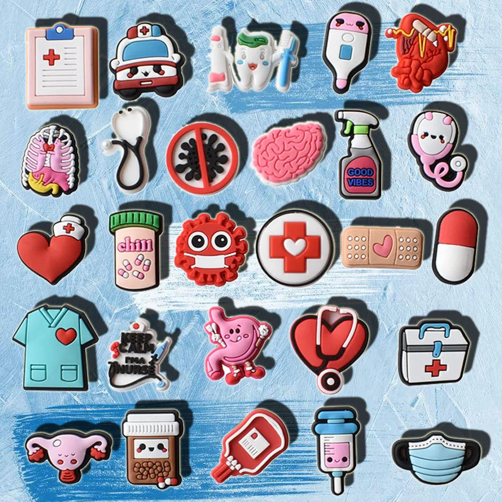 

Shoe Charms Decorations Fits for Crocs Accessories Nurse Pins Buckle Boys Girls Kids Women Teens Christmas Gifts Party Favors