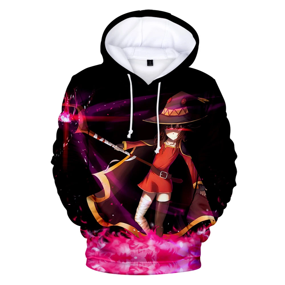 

Megumin Konosuba Anime Hoodie Sweatshirt Harajuku Casual Unisex Clothing Men's and Women's Fashion Super David Clothes