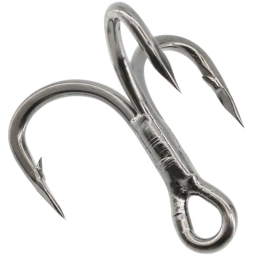 

Saltwater Treble Hooks for Big Game Bluefish Salmon Kingfish 50/20pcs 8# 6# 4# 2# 1# 1/0 2/0 3/0 6X Strong Treble Fishing Hooks