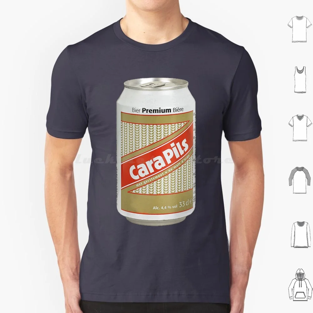 Футболка Cara Pils большого размера, 100% хлопок, Кара Pils Bier Beer Colruyt каждый день Tis Cara Trut, питьевой Кайзер Jupiler Duvel Cristal