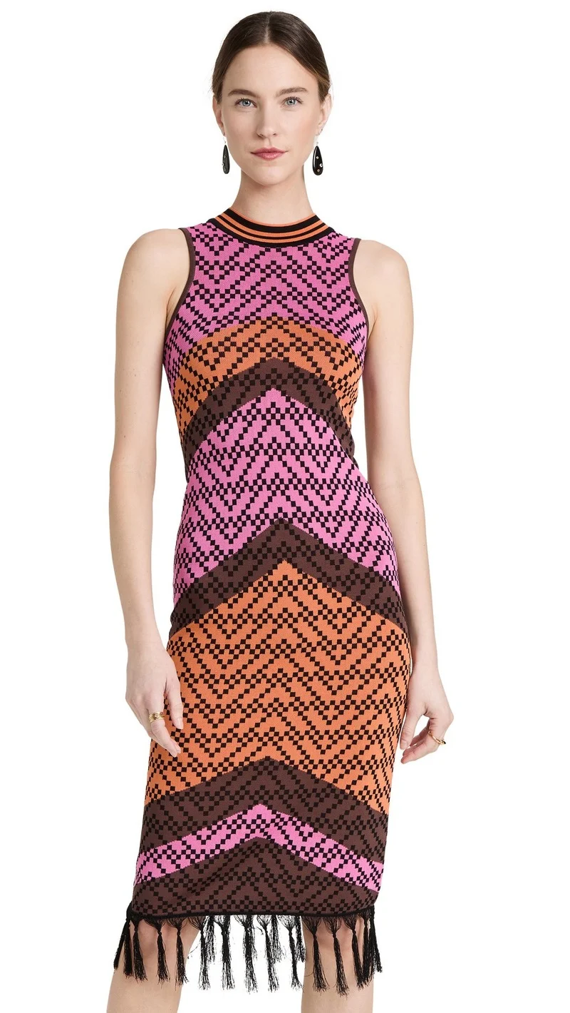 

Женское трикотажное платье, Сексуальные облегающие вечерние платья с геометрическим принтом, платья без рукавов, летние женские Платья Мид...